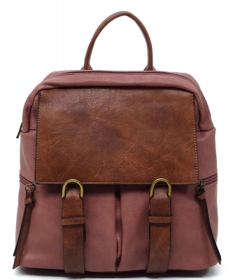 Fashion Colorblock Backpack CMS046 DARK BLUSH